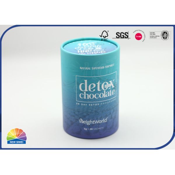 CMYK Printed Paper Tube Protein Powder Package Round Container