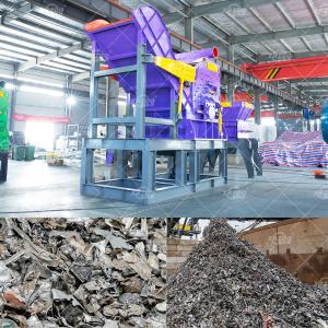 China Aluminum Crushing Machine UBC Aluminum Cans Car Body Recycling Crusher Machine factory