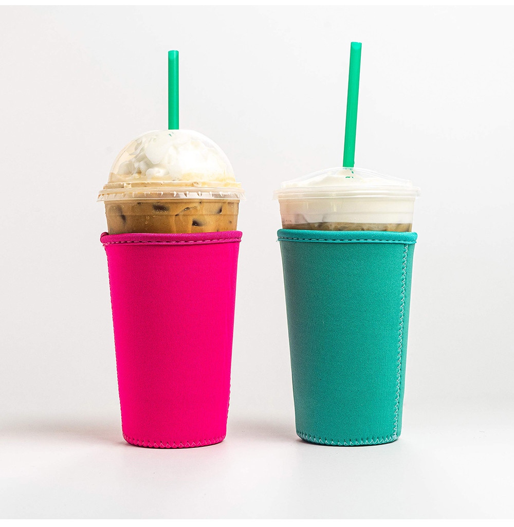 Reusable Neoprene Iced Coffee Cup Sleeve For Starbucks