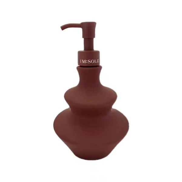 China Irregular Shaped Plastic Pump Bottle Spiral Lock Empty Shampoo Bottles (MC-419) factory