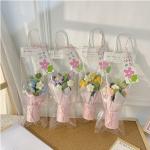 Women's Day Gift Goddess Day Plush Flower Portable Hug Bucket Flower Hand-woven