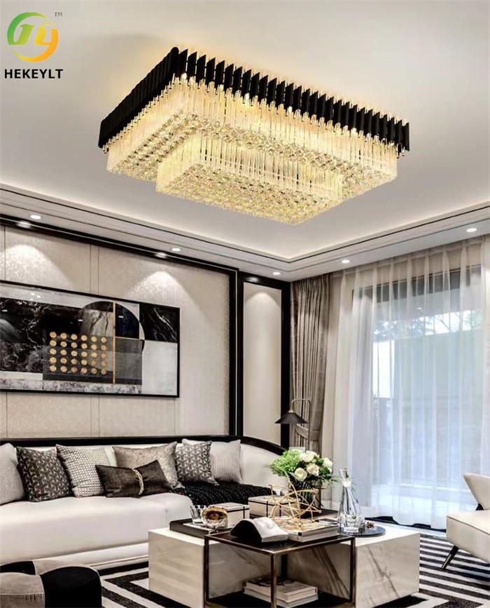 E14 Modern Led Ceiling Lights Crystal Round Circle Flush Mounted