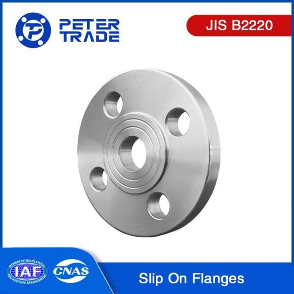 JIS B2220 A105 Carbon Steel Stainless Steel ASTM A182 Flat Face Slip On Flanges