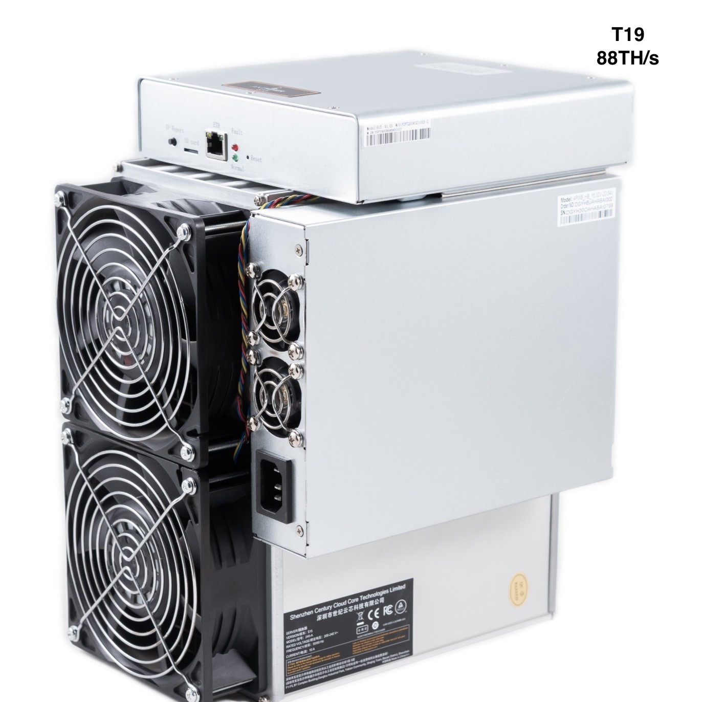 Asic Bitmain Antminer T19 88t Miner Machine 3344W SHA256 Algorithm