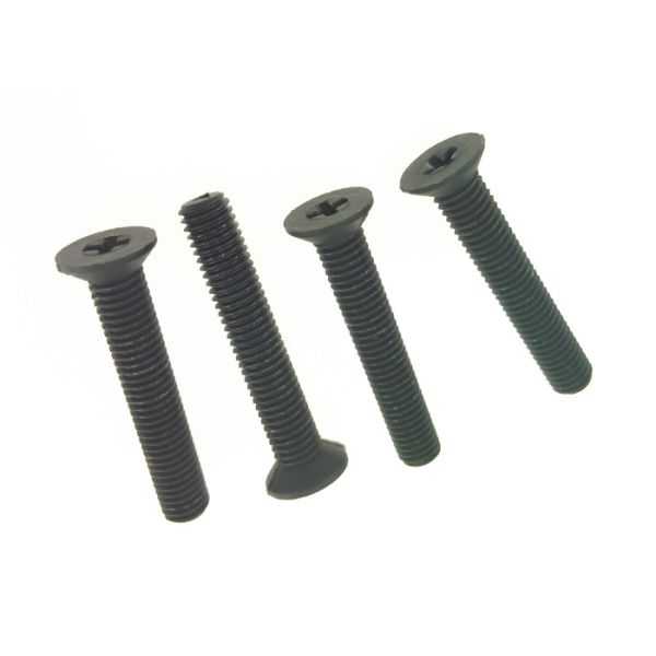 China M4 Phillips Drive Black Plastic Screws Countersunk Head Machine Screw factory