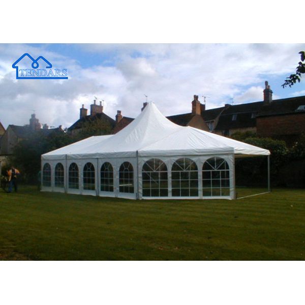 Waterproof, Windproof Large Marquee Dinner Catering White Wedding Marquee Tent For Outdoor Events