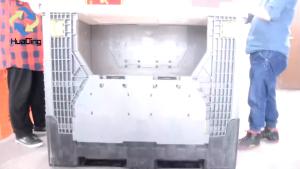China 1210H1050 Large plastic pallet foldable transport collapsible box for euro sales factory