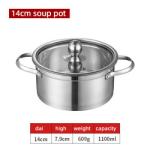 New Design Silver Kitchen Small Stock Pot Stainless Steel Shabu Shabu Induction