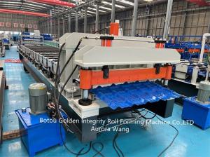China Building Material Metal Glazed Tile Machine 5-6m/Min High Speed factory