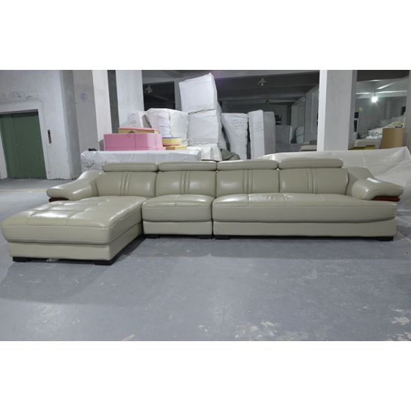 Sectional genuine leather sofa furninture 1+3+chaise h993