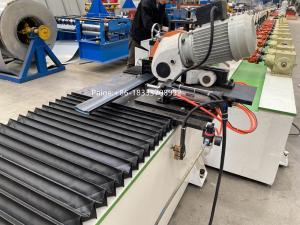 China 55/77/89 types of Double layer slat pu foam rolling shutter door roll forming machine factory