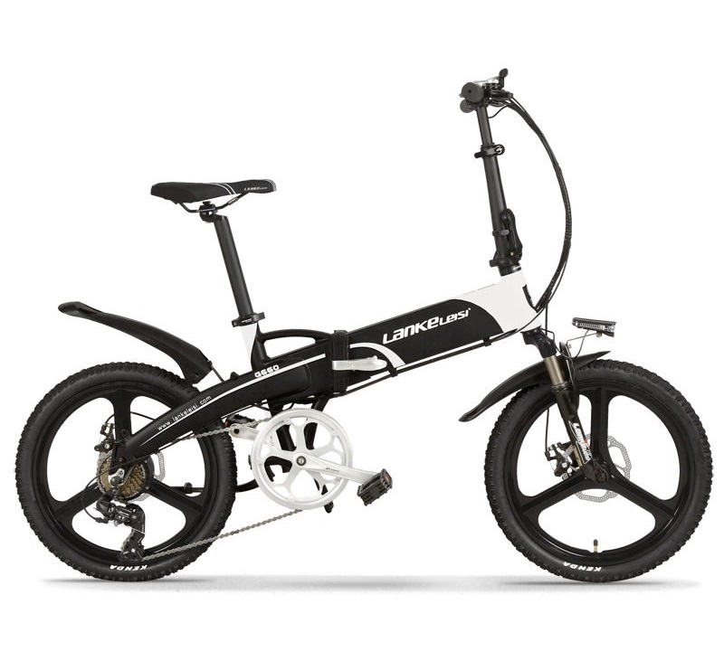 Folding 20 Inch Electric Bicycle 48V 400W 13AH L G Battery LANKELEISI
