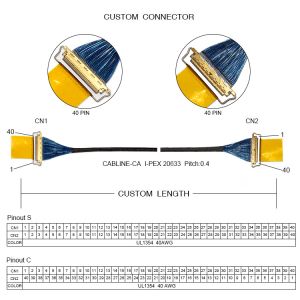 20 Gbps/Lane Mini Coax Cable High Data Rate Transfer For Thunderbolt 3 20633 40T