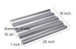 4 slotted aluminum french bread baking pan baguette baking tray for bar or