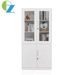 Filing Metal Storage Cupboard 12mm Slim Edge 2 Glass Door For Office