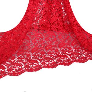 China F50264 51-52&quot; retail wedding embroidery lace fabric with rhinestone for nigerian factory