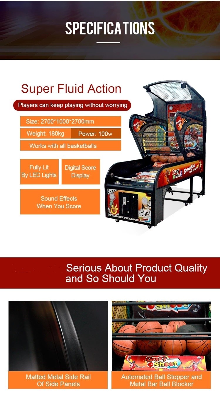 Boxing Luxury Basketball Shooting Game Machine For Amusement Park 1 Year Warranty