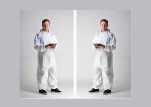 China Durable Disposable Protective Coverall For Clean Room / Food Processing Industry factory