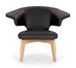 Beech Wood Frame Single Pu Leather Leisure Chair , Munich Chair With Backrest