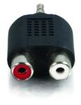 Stereo Male To Dual RCA Female Adapter 1/8" Type Nickel Surface Treatment