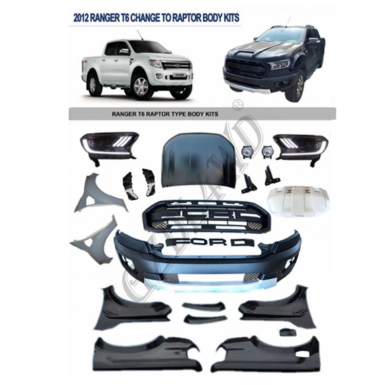 Front Bumper Kits For Ford Ranger T7 2015 Raptor Style Body Kits Facelift Kits
