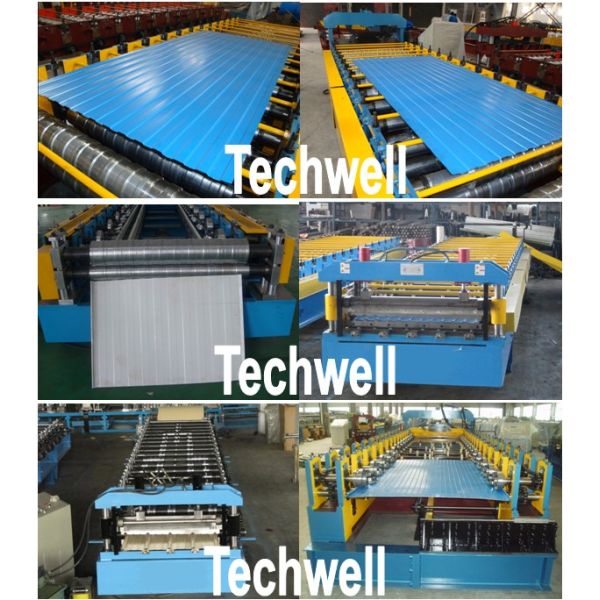 Roof Wall Cladding Roll Forming Machine With High Grade 45# Forge Steel