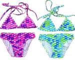 Children Mermaid Swimsuit Bikini 80% Polyester 20% Spandex With 4 Ways Stretchy