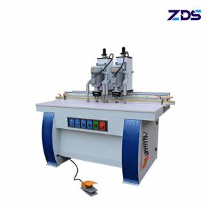 China 380V 1.1kw*2 Double Head Hinge Hole Drilling Machine For Wood Planks factory