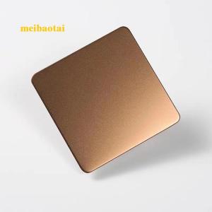 China Rose Gold PVD Color Coating Standblast Stainless Steel Sheet Decoration Plate factory