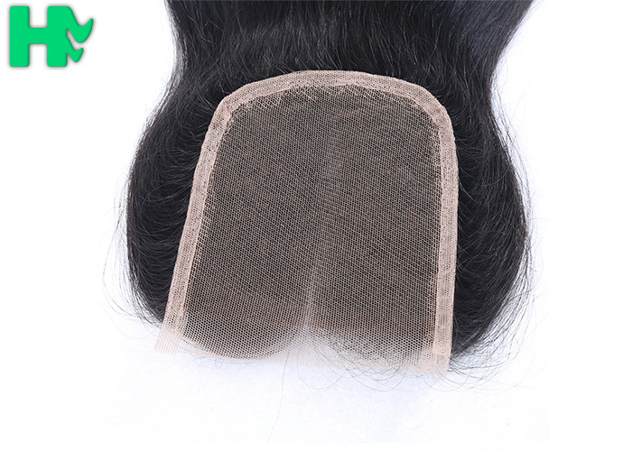 8A Grade Brazilian Straight Lace Closure Extensions 4*4 Human Hair Natural Black