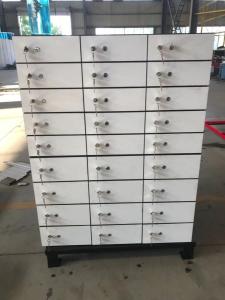 China Vault Room Stainless Steel Bank Safe Deposit Locker With Red Color Storage Box factory
