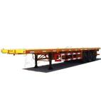 Container Twist Locks Flatbed Semi Trailer with 160mm Cross Beam and 12R22.5