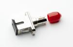 Green SC/APC Simplex Adapter with Shutter,Short flange,metal clip