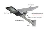 High Lumen 60w Solar LED Street Light / High Power 12v 24V LED Street Light