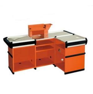 China Customized Orange Supermarket Checkout Counter Commercial Anti Rust factory