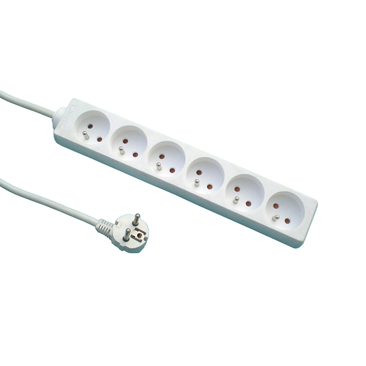 European Power Strip Extension Socket 4 Outlet with Customizable Voltage Settings