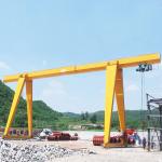 Electric Single Girder Traveling Rail Gantry Crane Remote Wireless Control