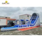 Grey And Blue Outdoor Inflatable Slide Waterproof For Community Events