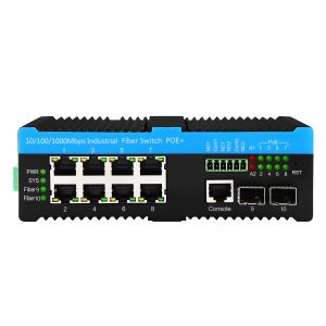 China 8 Port Gigabit 802.3bt PoE Switch 720W L2 Web Managed 2.5G Fiber Fanless CE IP40 Rated on sale