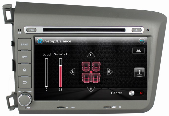 Ouchuangbo Auto Stereo GPS DVD Player for Honda Civic 2012 Multimedia Kit iPod USB OCB-8036A