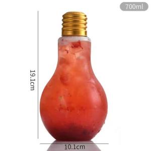 China BPA free Bulb shape PET plastic bottle 500ml for beverage, juice, water,soda factory