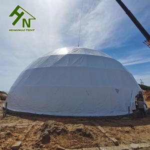 China 8m Geodesic Dome Tent Double Glass Door Clear Bay Window For Event factory