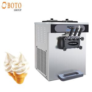 China 28L-32L/Hour Commercial Use Color Steel LED Touch Screen Soft Ice Cream Maker Frozen Yogurt Making Machine factory