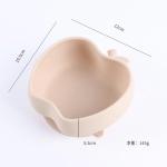Food Grade Silicone Baby Suction Cup Feeding Bowl Apple Shaped Silicone Suction