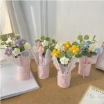 Women's Day Gift Goddess Day Plush Flower Portable Hug Bucket Flower Hand-woven