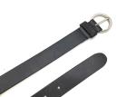 Round Buckle 140CM Womens Genuine Leather Belt Print Logo