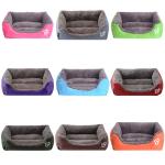 Candy Color Footprints Dog Kennel Bed For Husky Pet Cat Pad
