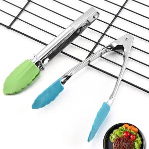 China LFGB Stainless Steel Food Clip Kitchen Multifunctional BBQ Bake Bread Steak Clip factory