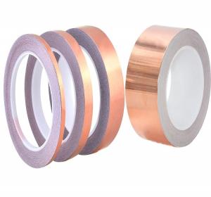 China 50M 5CM High Temperature Conductive Tape MRI Room Self Adhesive Copper Strip factory
