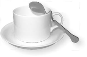 China White Ceramic Hotel Coffee Cups Complete With Saucer One Set factory